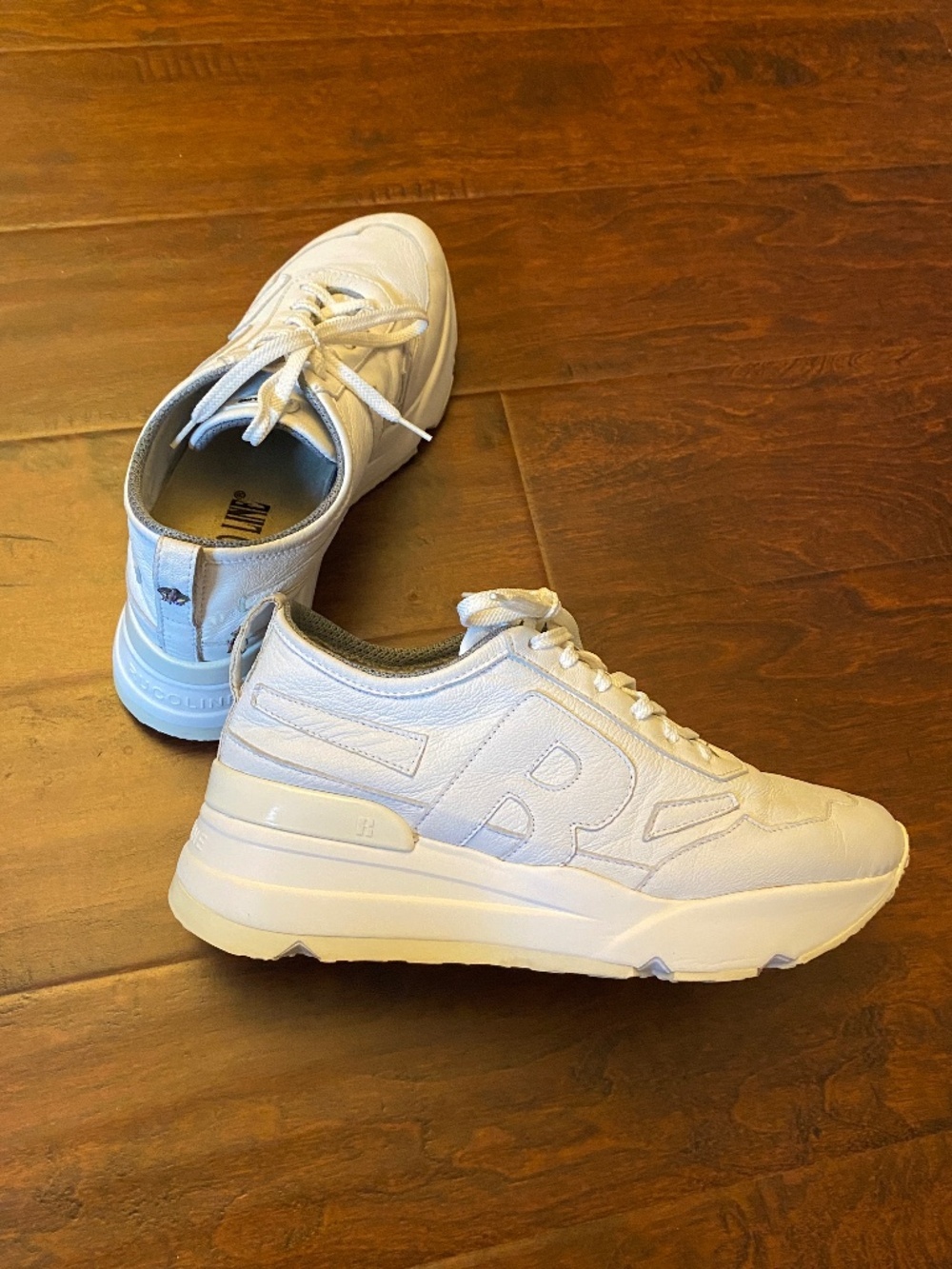Rucoline 8437 Soft Leather White Sneakers Size 8.5